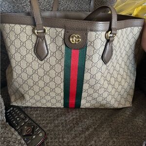 Gucci Beige and Brown Tote Bag